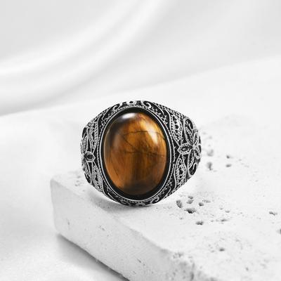 Ring Guss Personalisierter Mode Retro Künstlicher Katzenaugenstein Ring 2025