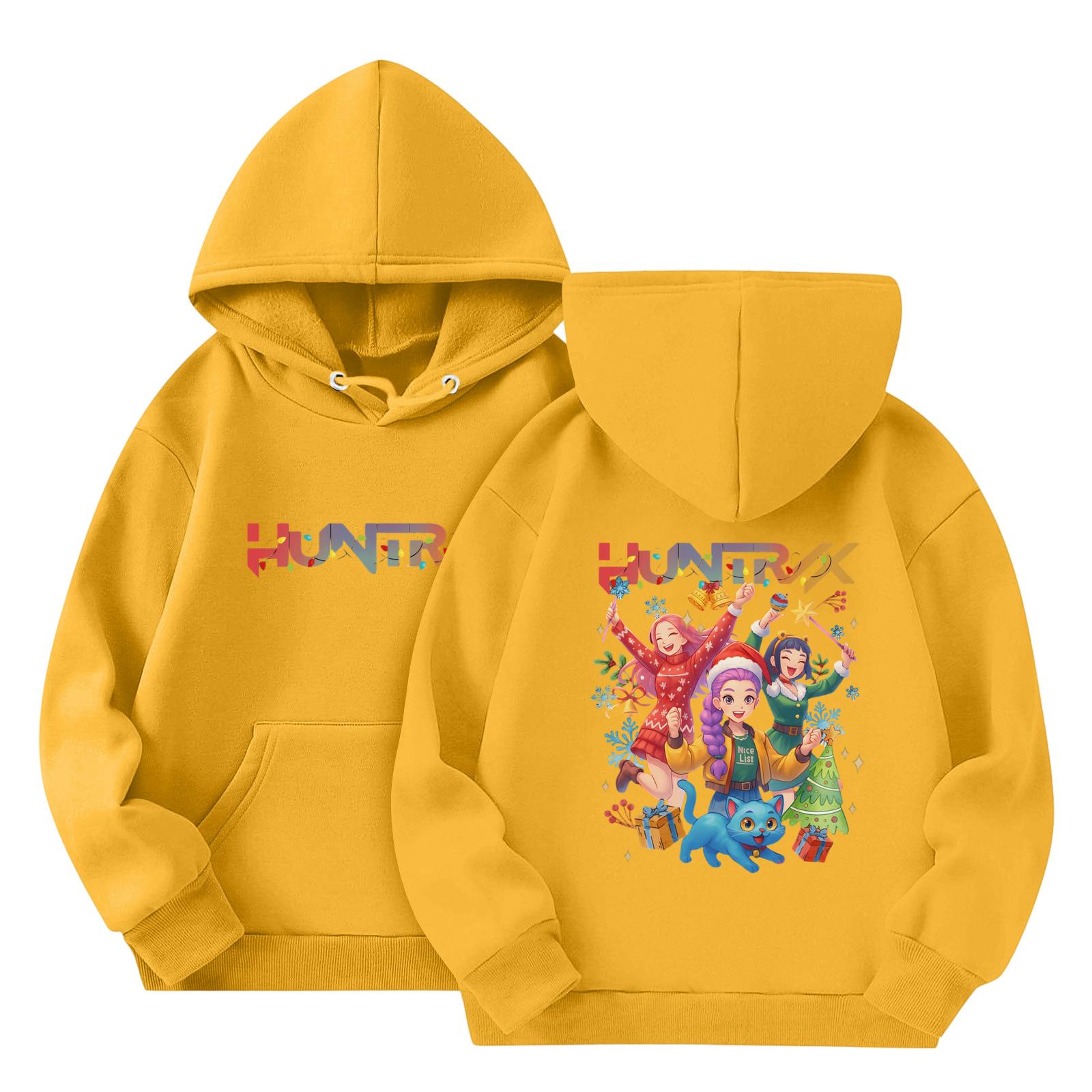 

Толстовки для девочек-подростков, толстовки с длинным рукавом, пуловер с завязками, симпатичная толстовка большого размера 160 жёлтый