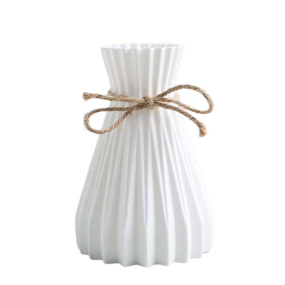 HOT Origami Vase Plastic Flower Vase European Pleated Vase Folding Paper Style Dry Flower Bottle Modern Decoration Vase