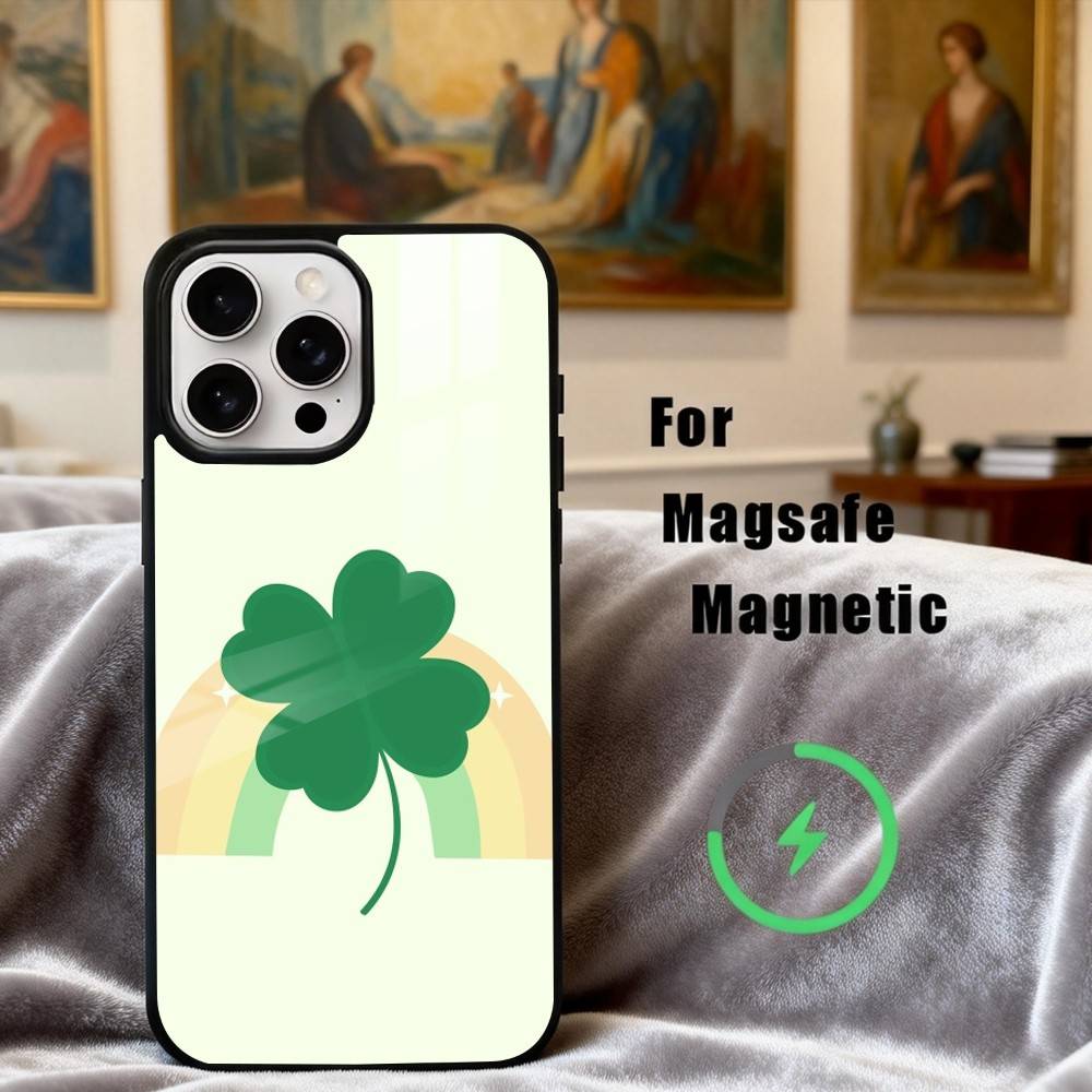 C-Clover  C-Cute L-Lucky-K Phone Case For iPhone17,16,15,14,13,12,11 Plus,Pro Max Magnetic For Magsafe Wireless Charging