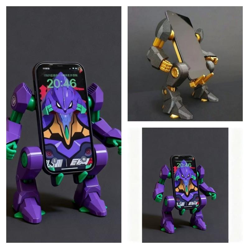 Anime Neon Genesis Evangelion Phone Holder Cute Assembly Model Bracket Accessories Desktop Decoration Kids Christmas Gifts