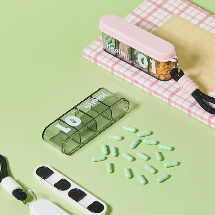 Small Keychain Pills Holder Medicine Container with Keyting Making It a Travel Pills Box Case for Outdoor Camping Travel