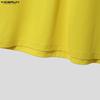 INCERUN Men's Sexy Short Sleeve Turtleneck Slim Fit See Through Mesh T-Shirt Muscle Tops Party Clubwear