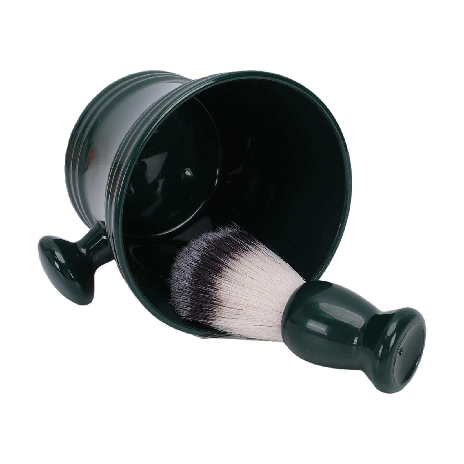 Wet Shaving Kit Fast Lathering Nylon Shaving Brush ABS Bowl Set Men Barber Tools for Home Travel 2 Piece Set