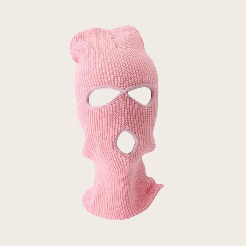 2026 New Black White 3 Hole Full Face Ski Mask Balaclava for Men Women Army Tactical CS Windproof Knit Beanies Winter Warm Caps