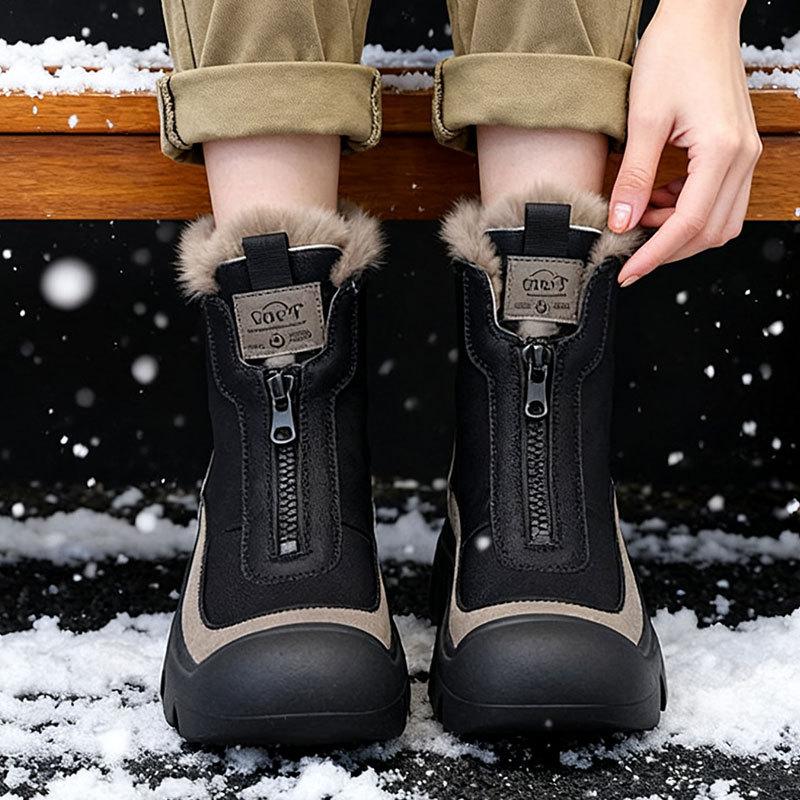 Thick-soled heightening non-slip short boots women's new autumn and winter soft-soled thin velvet fashionable versatile cotton boots