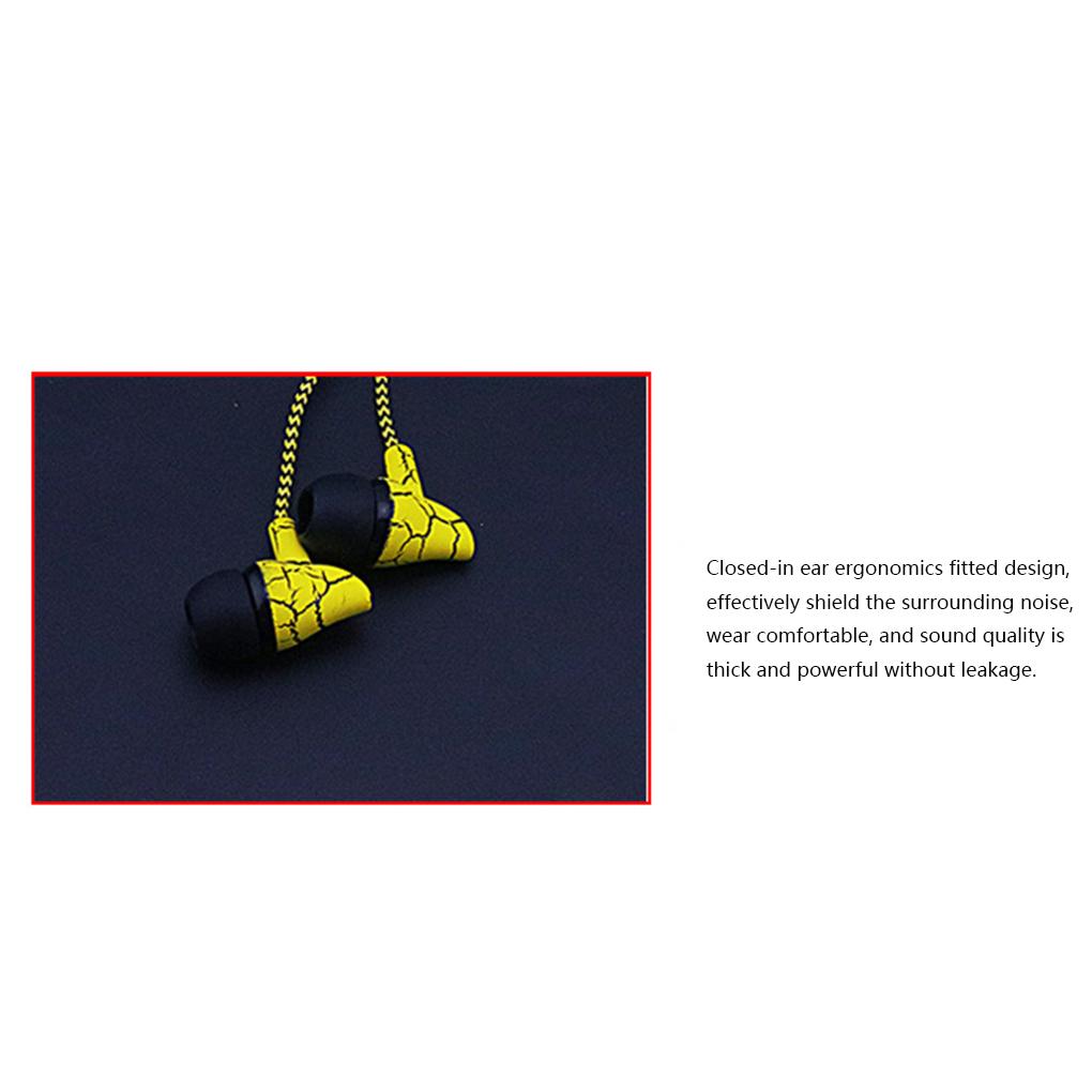 Braided In-ear Mobile Phone Headset Crack Wired Control Earphone With Mic