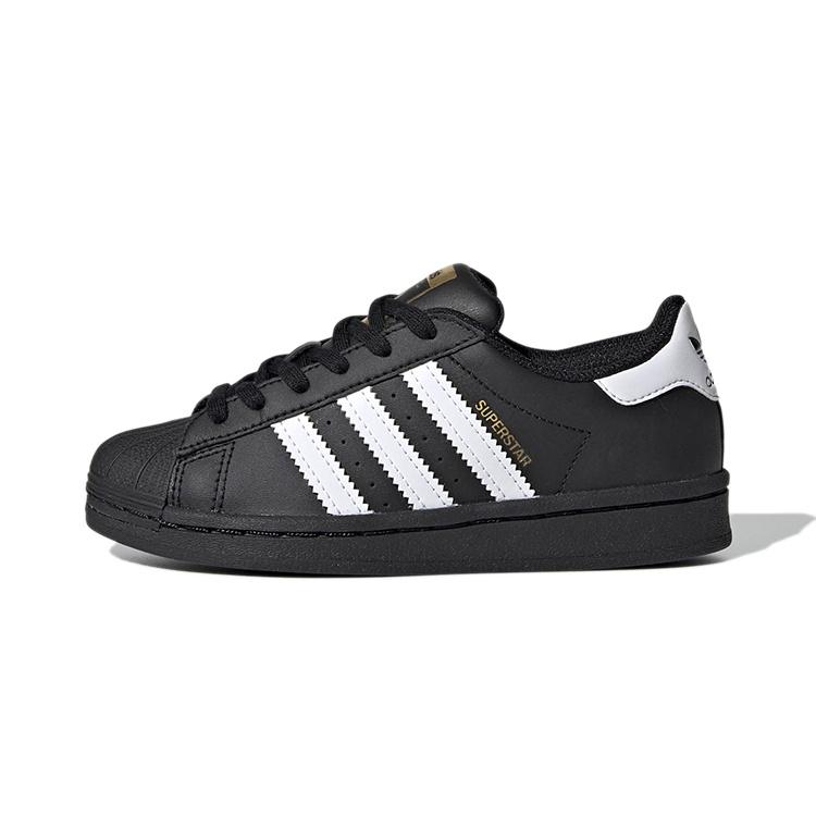 (PS) adidas originals Superstar Black White Kids EF5394 EU 30