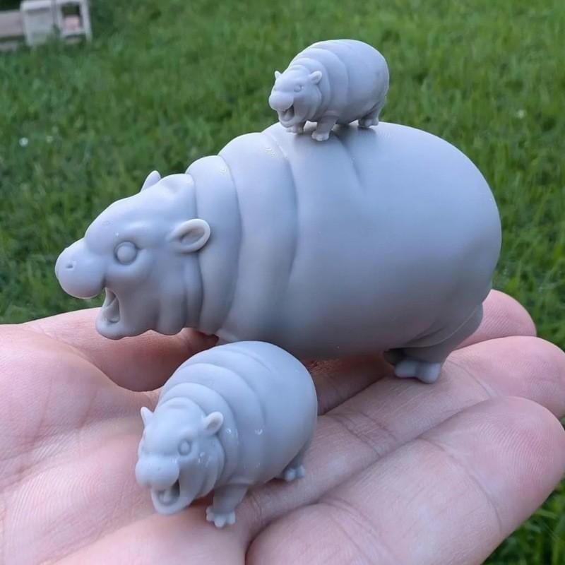 Moo Deng Decoration Toy Resin Handicraft Living Room Ornament Gifts Cartoon