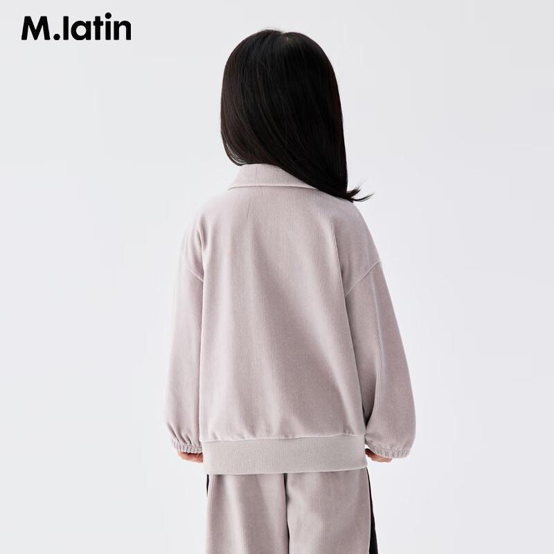 M.Latin Girls  Winter Corduroy Polo Collar Sweatshirt 100cm