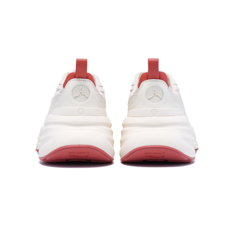 LI NING 1990 Classic Collection Rebound Slip Resistant And Abrasion Resistant Low top Casual Shoes Men's Ecru ALFV015-1