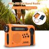 HRD-900 Portable Solar Charging Full Band Radio for Camping Hiking FM AM Radio Flashlight Power Bank Radiogram Radio Solar
