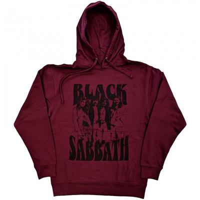 Black Sabbath Felpa con cappuccio pullover con logo a fascia unisex per adulti