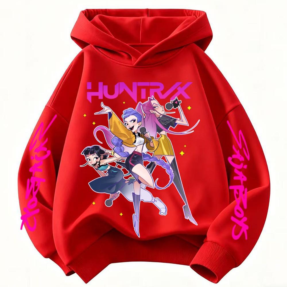 Kids Anime Demon Slayer Print Hoodie Boys Girls Casual Tshirt 100-160cm Childrens Cartoon Clothes