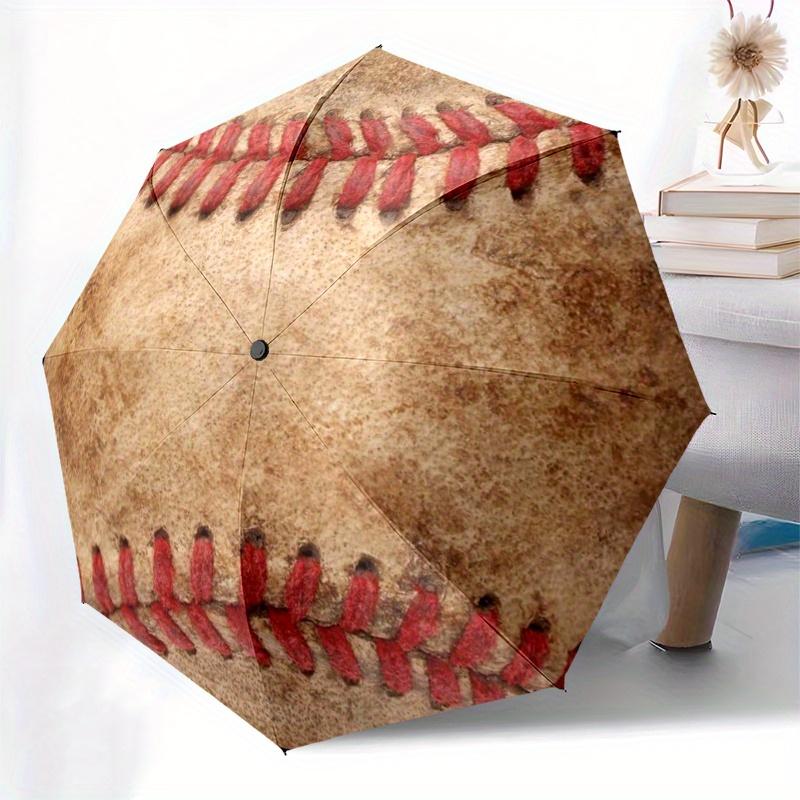 Baseball, Stitch themed Eight rib Automatic Folding umbrella Is Suitable for Both Men and Women, Making It A Perfect Christmas and Valentine