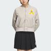 Adidas Originals Retro Pilot Sports Letter Jacket for Women, Beige