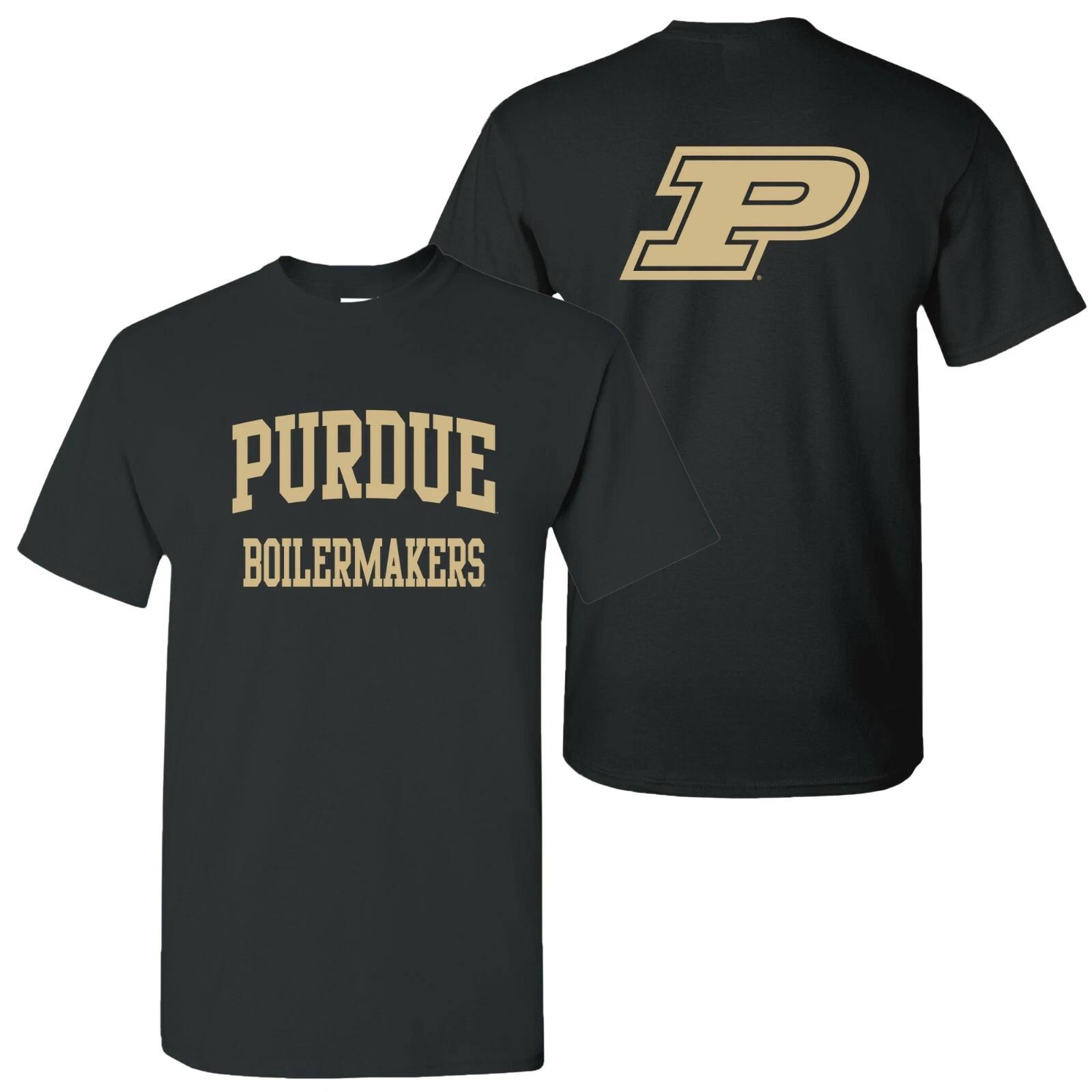 Purdue Boilermakers Front and Back Print T-Shirt - Black L