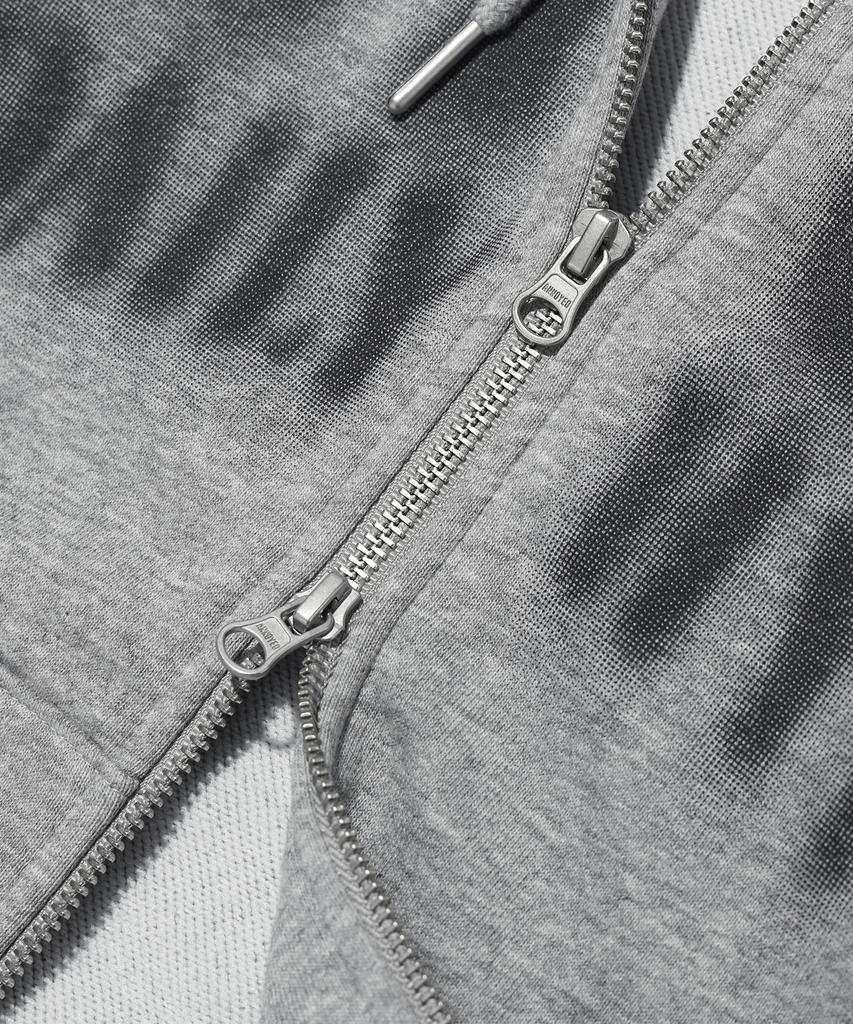 Annoyed Astuff Lettering Zip-Up Hoodie Lq6Tu146_Melange Grey