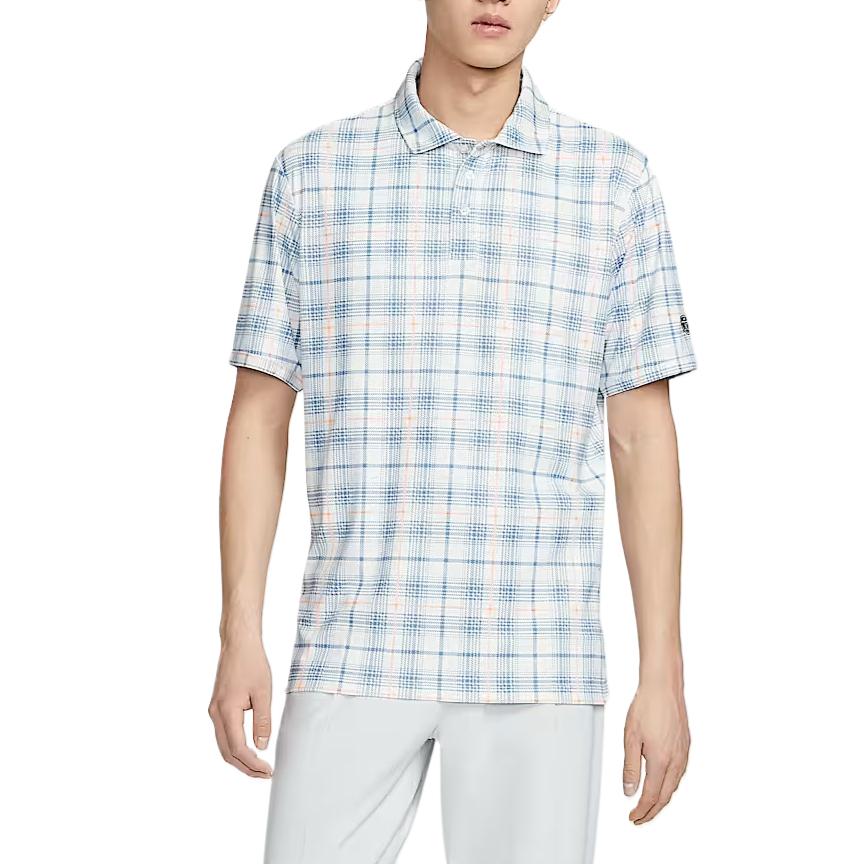 Nike Par Tartan Polo Quick-Dry Plaid T-Shirt Men tops II0787-133 S