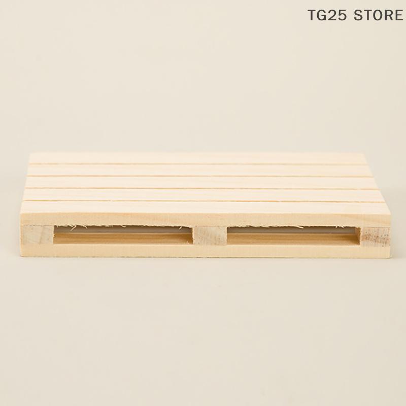 1Pcs Wood Coaster Mini Wooden Pallet Beverage Coasters Insulation Pad Cup Coaster Pot Mat