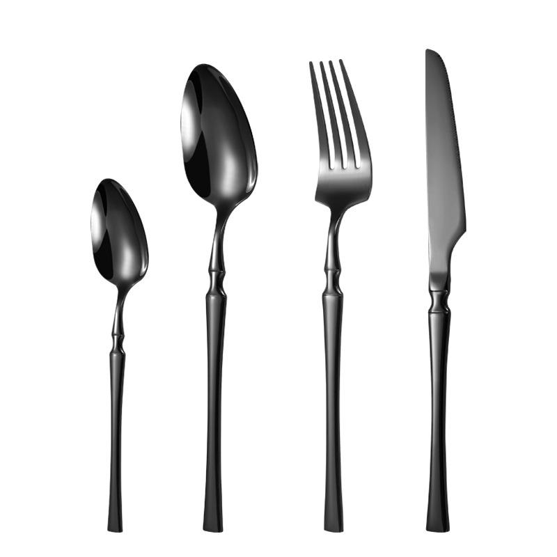 Stainless Steel Small Waist Molding Set, Knife, Fork, Spoon, Set for Hotel, Family Dinner, Out, Non-slip, Feel Good, Full Sets
