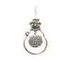Yousheng Christmas Friendship Charm Gift Metal Hanging Snowflake/Star/Round/Snowman Shaped Decoration with Blessing Inscription Love for Friend Family