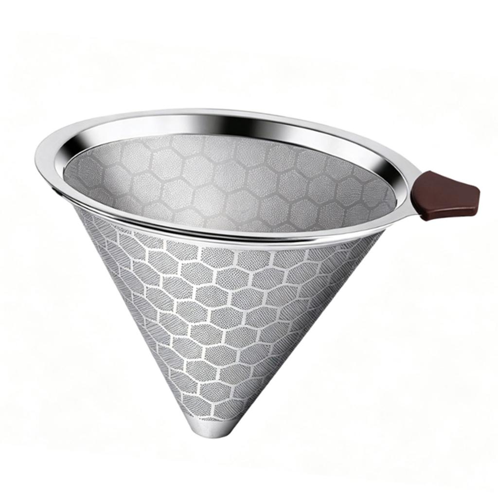 Reusable Coffee Filter Fit for Chemex 6 8 10 Cup Coffee Machine Stainless Steel Cone Pour Over Drip Filter for Home