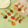 Small Fresh Pastoral Cute Vegetable Series Jewelry Buckle Pendant Stainless Steel DIY Bracelet Necklace Accessories