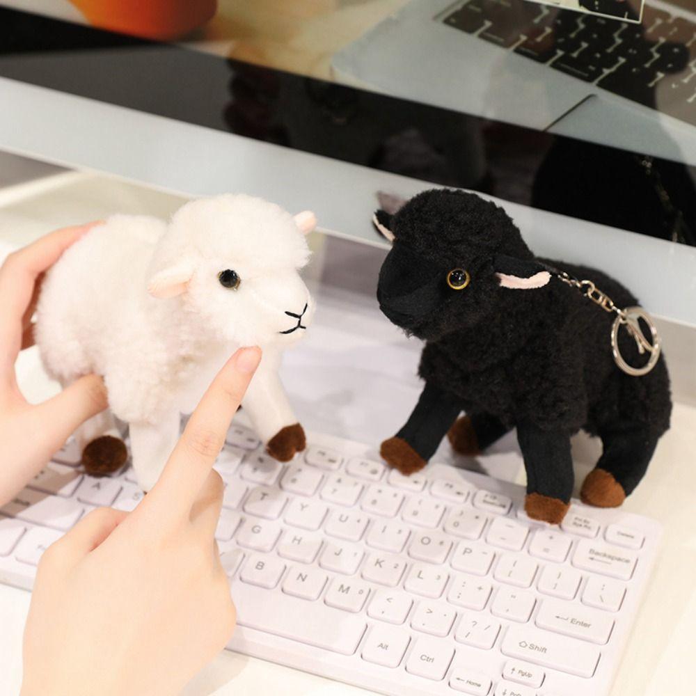 Simulation Simulation Sheep Plush Doll Stuffed Animal Sheep Plush Keychain Party Supplies