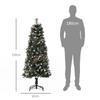 Artificial Christmas Tree with Snow 150cm with 360 Branches 38 Berries Indoor Christmas Decoration Green