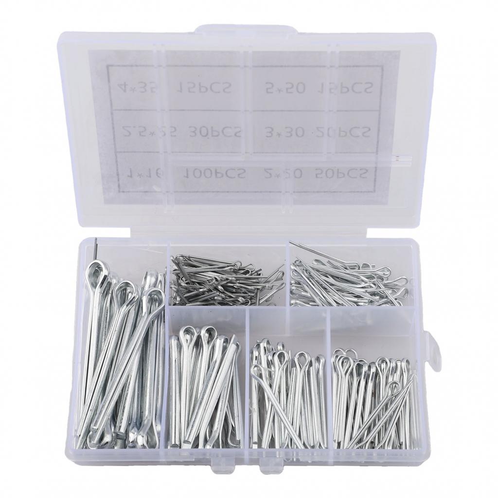 230PCS Cotter Pins Hairpin Pins Spring Cotter Screw Retaining Pins Locating Pins