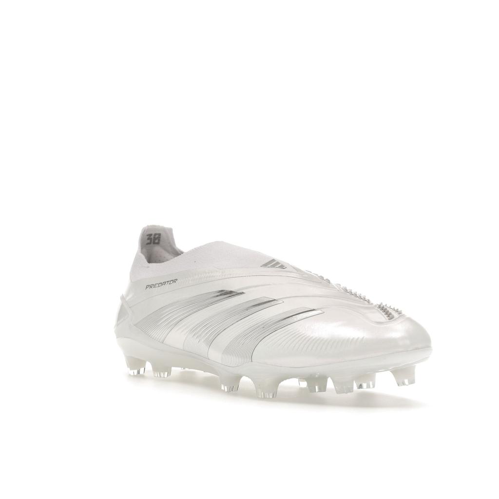 Adidas Predator 24 Elite Laceless FG Pearlized Pack Unisex Sneakers White Cloud-White Silver-Metallic IE1806