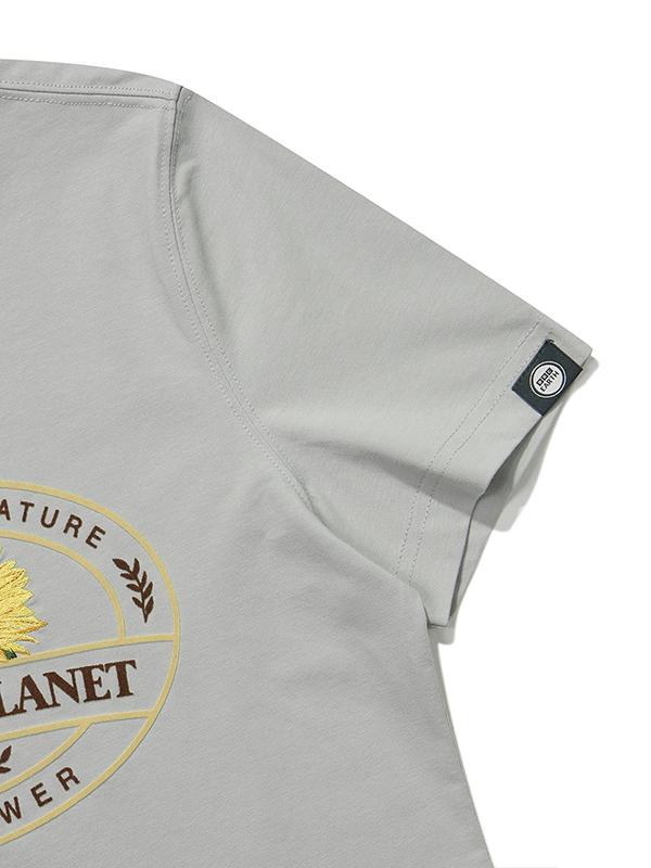 BBC EARTH Embroidery Point Short Sleeve T-Shirt_Mint