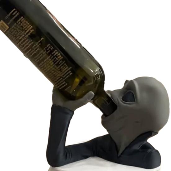 

Держатель для бутылки вина Alien, 3D-печатная статуэтка Alien, держатель для вина, бюст Alien, уникальный подарок Gag для любителей вина чёрный