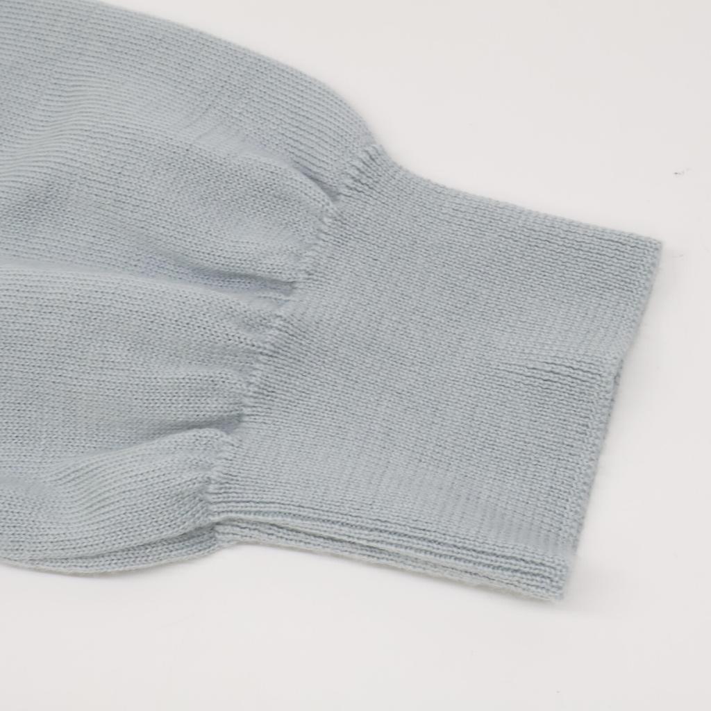 Rene 6042550 Light Blue Wool Half Sleeve Knit tops 36 Light blueUsed