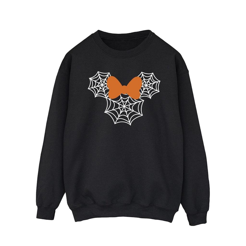Disney Mens Minnie Mouse Spider Web Head Sweatshirt