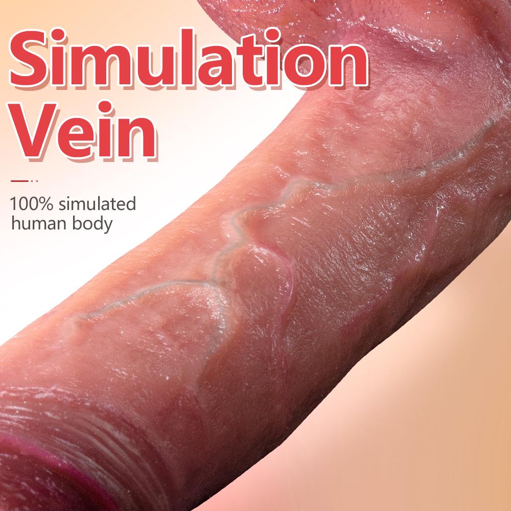 Prominent Veins Double Liquid Silicone Artificial Penis Makeup Female Masturbator Thick Long Vacation Penis Adult Sexual Supplies