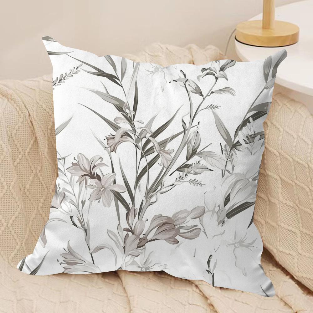 Retro Design Cushion Cover Silky Short Plush Sofa Pillow Cover Hidden Zipper Soft Dustproof Case for Home Decor