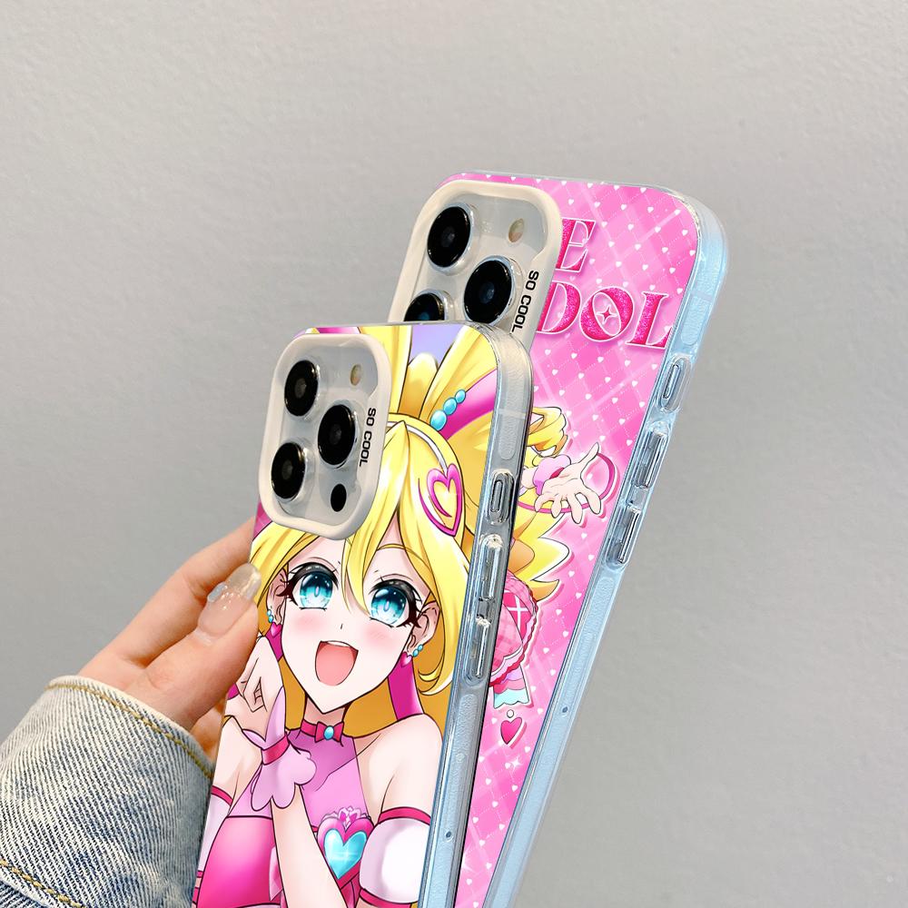 Sakura Uta Cure Idol White Translucent Mobile Phone Case for iPhone 17 16 15 14 13 12 11 X XR XS Air Pro Max Plus Colorful Cover