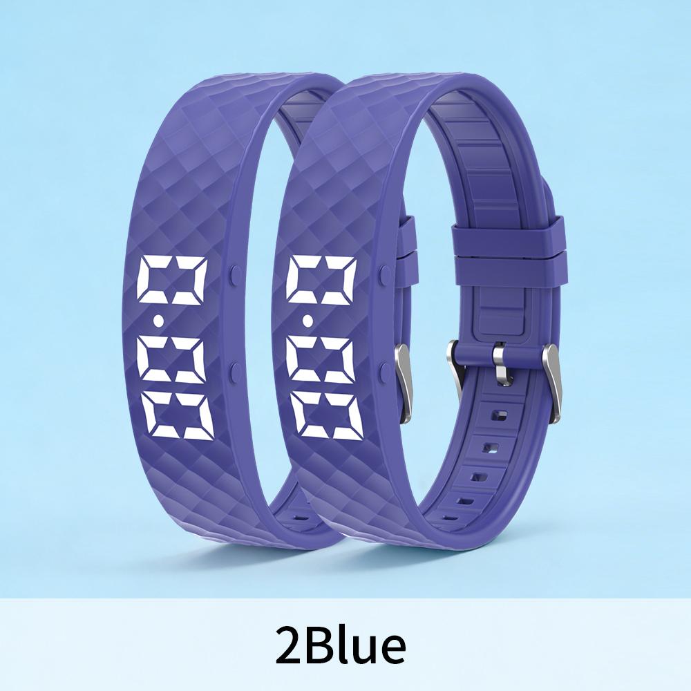 Braccialetto Intelligente LED Digitale Impermeabile Smart Clock Smartband Con contapassi per la corsa Monitor Smart Band Allarme Vibrante Promemoria