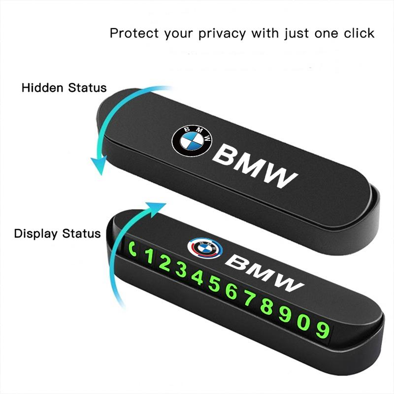 Auto Temporäre Parkkarte Telefonnummer Karte Kennzeichen Telefon für BMW Serie i3 i4 G07 G06 G05 G02 G01 F48 F39 G42 G30 G20 G26 X1