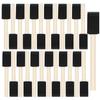 40Pcs Foam Sponge Paint Brushes Wooden Handle Premium Absorbent Soft Texture for Watercolor Acrylic Oil Gouache Painting DIY Art