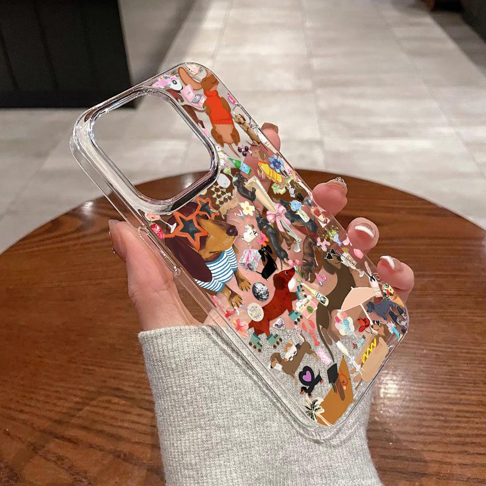 Acrylic Phone Case for iPhone 11 12 13 14 Pro 12 14 16 Pro Max for Samsung A16 A36 A56 S24 FE High-quality Painted Anti-fall Mobile Phone Case