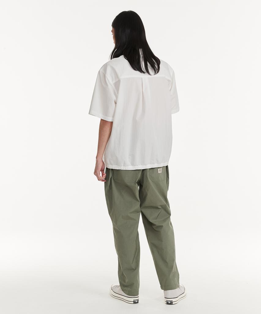 HELEMENT Henry One-Pleat Slacks (Khaki)