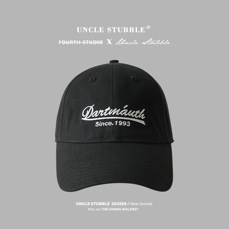 New embroidered letter baseball cap for men and women, wide brim and versatile face, small soft top cap for women