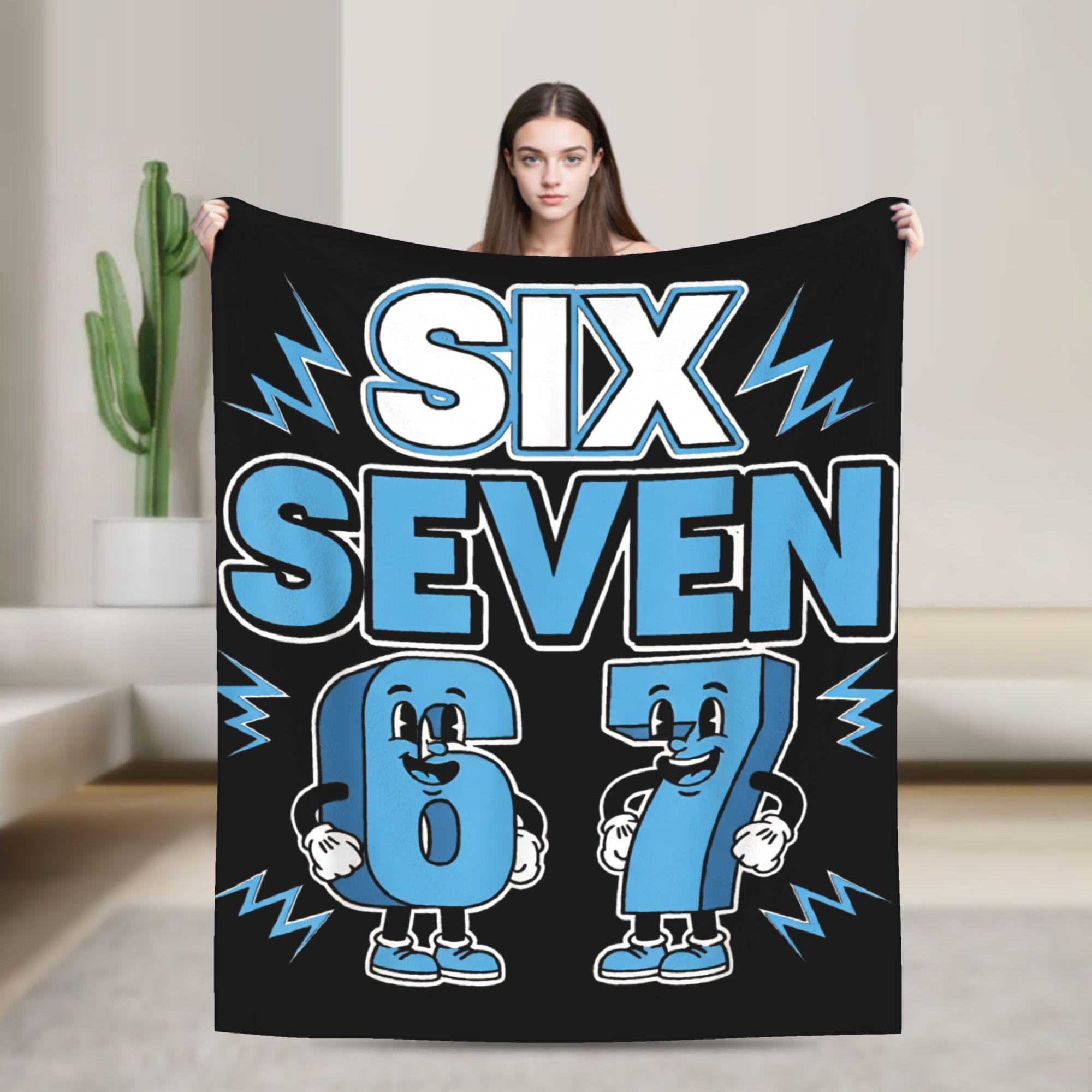 

67 Six Seven Christmas Bruh Italian Brainrot Blankets Coral Fleece Plush Spring Throw Blankets for Home Outdoor Bedding Throws 100x150cm