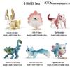 Children's Mini Simulation Pet Kitten Set: Yellow, Orange, and Tabby Cat Toy Ornaments