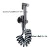 Gunmetal & Brushed Gold Bidet Sprayer Set with Angle Valve