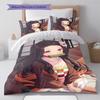 Demon Slayer Nezuko Kamado Relax Pose Bedding Set Anime Duvet Cover Polyester Comforter Cover Bedroom Set -QJY