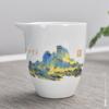 Jinge Dehua White Porcelain Gongfu Tea Set, Qianli Jiangshan Design